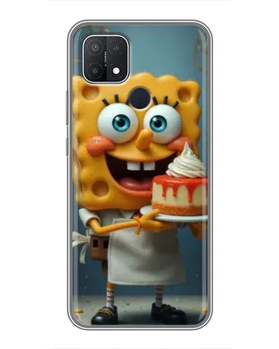 Чехол для OPPO A15 с картинкой «Повар Спанч Боб»
