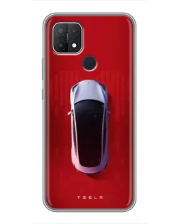 Чохол для OPPO A15 з картинкою «Tesla Top View»