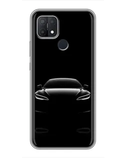 Чохол для OPPO A15 з картинкою «Силует Tesla Night»