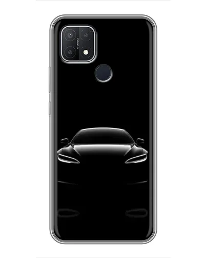Чехол для OPPO A15 с картинкой «Силуэт Tesla Night»