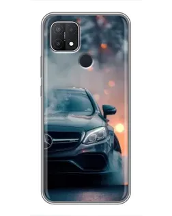Чохол для OPPO A15 з картинкою «Mercedes — нічне місто»