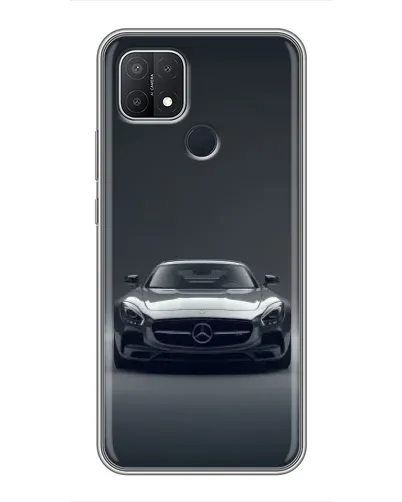 Чехол для OPPO A15 с картинкой «Mercedes на черном»