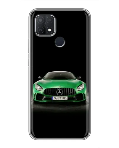 Чехол для OPPO A15 с картинкой «Mercedes — неоновый лого»