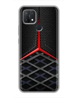 Чехол для OPPO A15 с картинкой «Mercedes Carbon Grid»