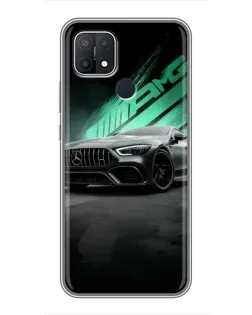 Чехол для OPPO A15 с картинкой «Темный Mercedes AMG»