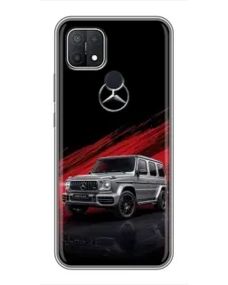 Чехол для OPPO A15 с картинкой «Mercedes G-Class красный»