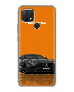 Чехол для OPPO A15 с картинкой «Оранжевый Mercedes AMG»
