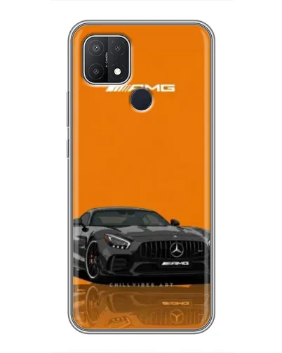Чехол для OPPO A15 с картинкой «Оранжевый Mercedes AMG»