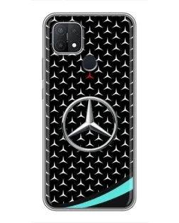 Чехол для OPPO A15 с картинкой «Mercedes — бирюзовый акцент»