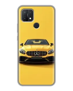 Чехол для OPPO A15 с картинкой «Желтый Mercedes GT»