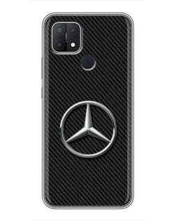 Чехол для OPPO A15 с картинкой «Карбоновый Mercedes стиль»