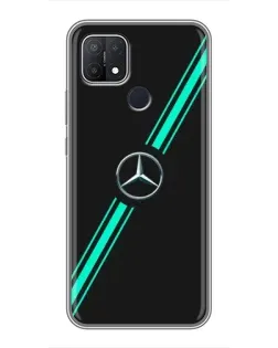 Чехол для OPPO A15 с картинкой «Спортивные линии Mercedes»