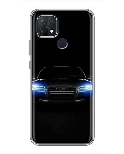 Чехол для OPPO A15 с картинкой «Audi в неоне»