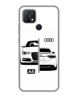 Чехол для OPPO A15 с картинкой «Audi — контрастный дизайн»