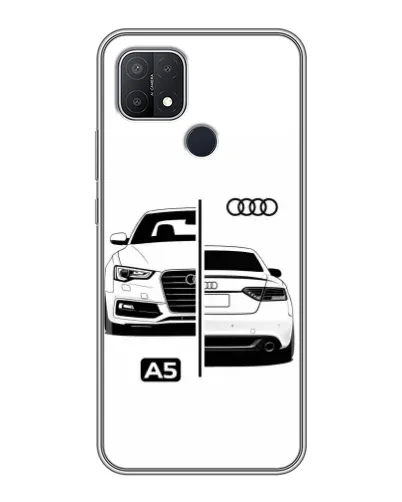 Чехол для OPPO A15 с картинкой «Audi — контрастный дизайн»