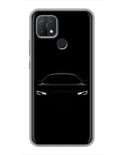 Чехол для OPPO A15 с картинкой «Взгляд Audi в темноте»