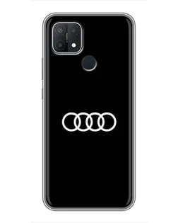 Чехол для OPPO A15 с картинкой «Audi White Logo»