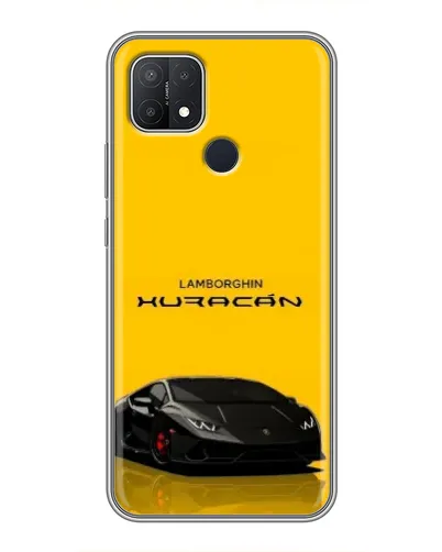 Чехол для OPPO A15 с картинкой «Lamborghini Huracan черный»