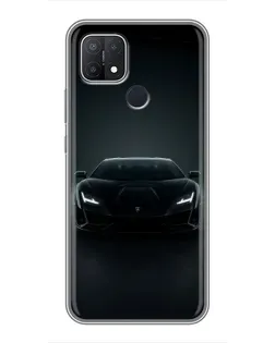 Чехол для OPPO A15 с картинкой «Черный Lamborghini Aventador» Чехол для OPPO A15 с картинкой «Черный Lamborghini Aventador»