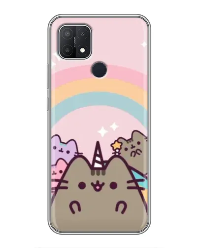 Чехол для OPPO A15 с картинкой «Единорог Pusheen»