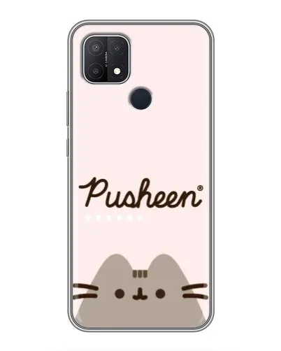 Чехол для OPPO A15 с картинкой «Pusheen логотип»