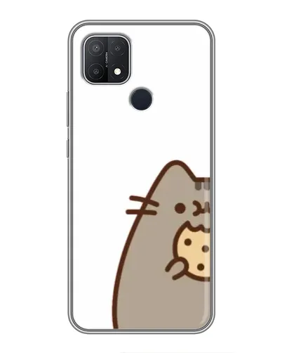 Чехол для OPPO A15 с картинкой «Пушин с печеньем»
