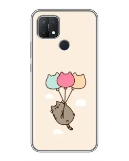 Чехол для OPPO A15 с картинкой «Пушин на шариках»