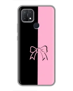 Чехол для OPPO A15 с картинкой «Половинки банта»