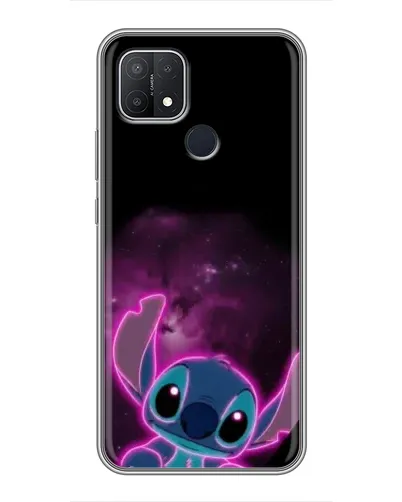 Чехол для OPPO A15 с картинкой «Неоновый Stitch»