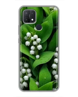 Чехол для OPPO A15 с картинкой «Ландыши в зелени»