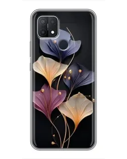 Чехол для OPPO A15 с картинкой «Лиловые цветы грации»