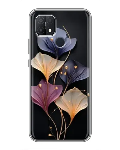 Чехол для OPPO A15 с картинкой «Лиловые цветы грации»