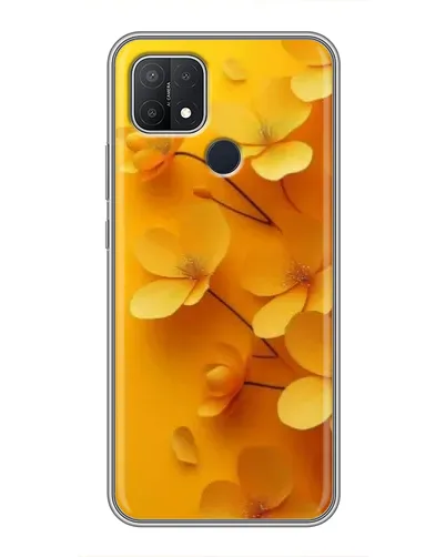 Чехол для OPPO A15 с картинкой «Золотые лепестки»