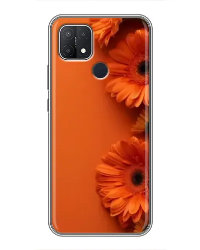 Чехол для OPPO A15 с картинкой «Оранжевые герберы»