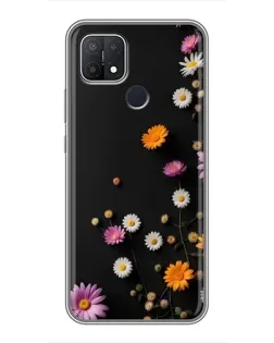 Чехол для OPPO A15 с картинкой «Цветочная композиция»