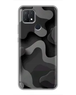 Чехол для OPPO A15 с картинкой «Темный абстрактный камуфляж» Чехол для OPPO A15 с картинкой «Темный абстрактный камуфляж»