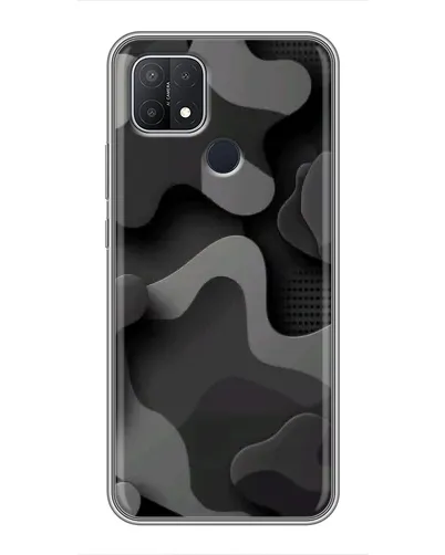 Чехол для OPPO A15 с картинкой «Темный абстрактный камуфляж»