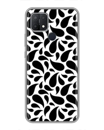 Чехол для OPPO A15 с картинкой «Контрастные черные капли»