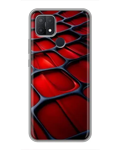 Чехол для OPPO A15 с картинкой «Красная глянцевая сетка»