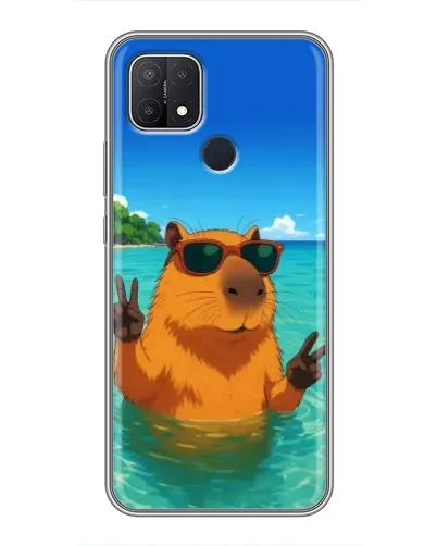 Чехол для OPPO A15 с картинкой «Морская капибара» Чехол для OPPO A15 с картинкой «Морская капибара»