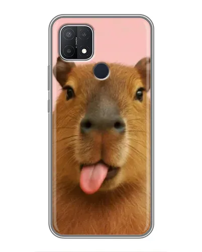 Чехол для OPPO A15 с картинкой «Капибара с языком» Чехол для OPPO A15 с картинкой «Капибара с языком»