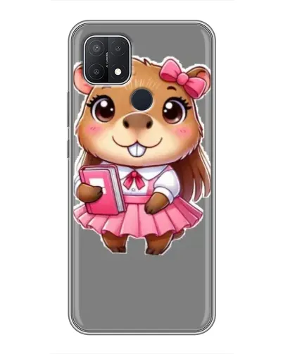 Чехол для OPPO A15 с картинкой «Девочка капибара» Чехол для OPPO A15 с картинкой «Девочка капибара»