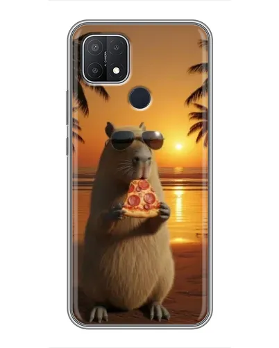 Чехол для OPPO A15 с картинкой «Капибара с пиццей» Чехол для OPPO A15 с картинкой «Капибара с пиццей»