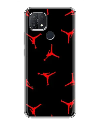 Чехол для OPPO A15s с картинкой «Jordan Red Pattern»