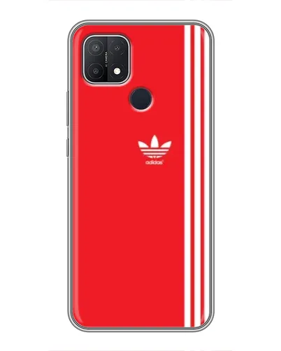 Чехол для OPPO A15s с картинкой «Красный минимализм Adidas» Чехол для OPPO A15s с картинкой «Красный минимализм Adidas»