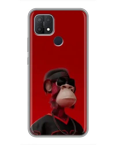 Чехол для OPPO A15s с картинкой «Bored Ape в красном»