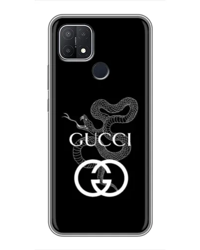 Чехол для OPPO A15s с картинкой «Gucci — серебряная змея» Чехол для OPPO A15s с картинкой «Gucci — серебряная змея»