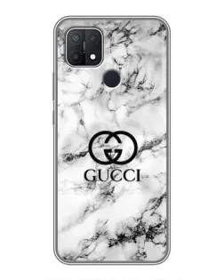 Чехол для OPPO A15s с картинкой «Gucci — мраморный шик»