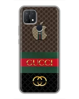 Чехол для OPPO A15s с картинкой «Gucci — брендированный десерт»