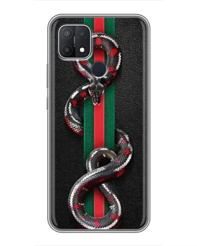 Чехол для OPPO A15s с картинкой «Gucci — змея на полосе» Чехол для OPPO A15s с картинкой «Gucci — змея на полосе»